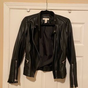 H&M leather jacket size 6